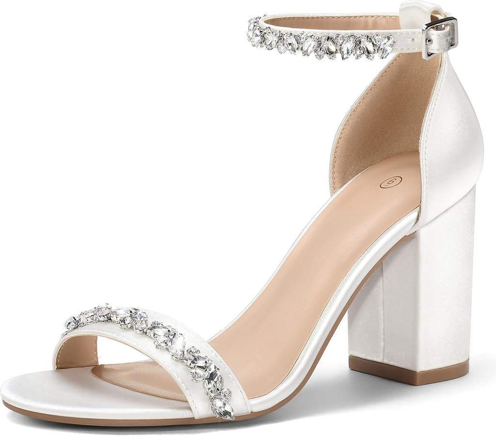 COASIS Women's Chunky Block Heels Open Toe Ankle Strap Heeled Sandals | Amazon (US)