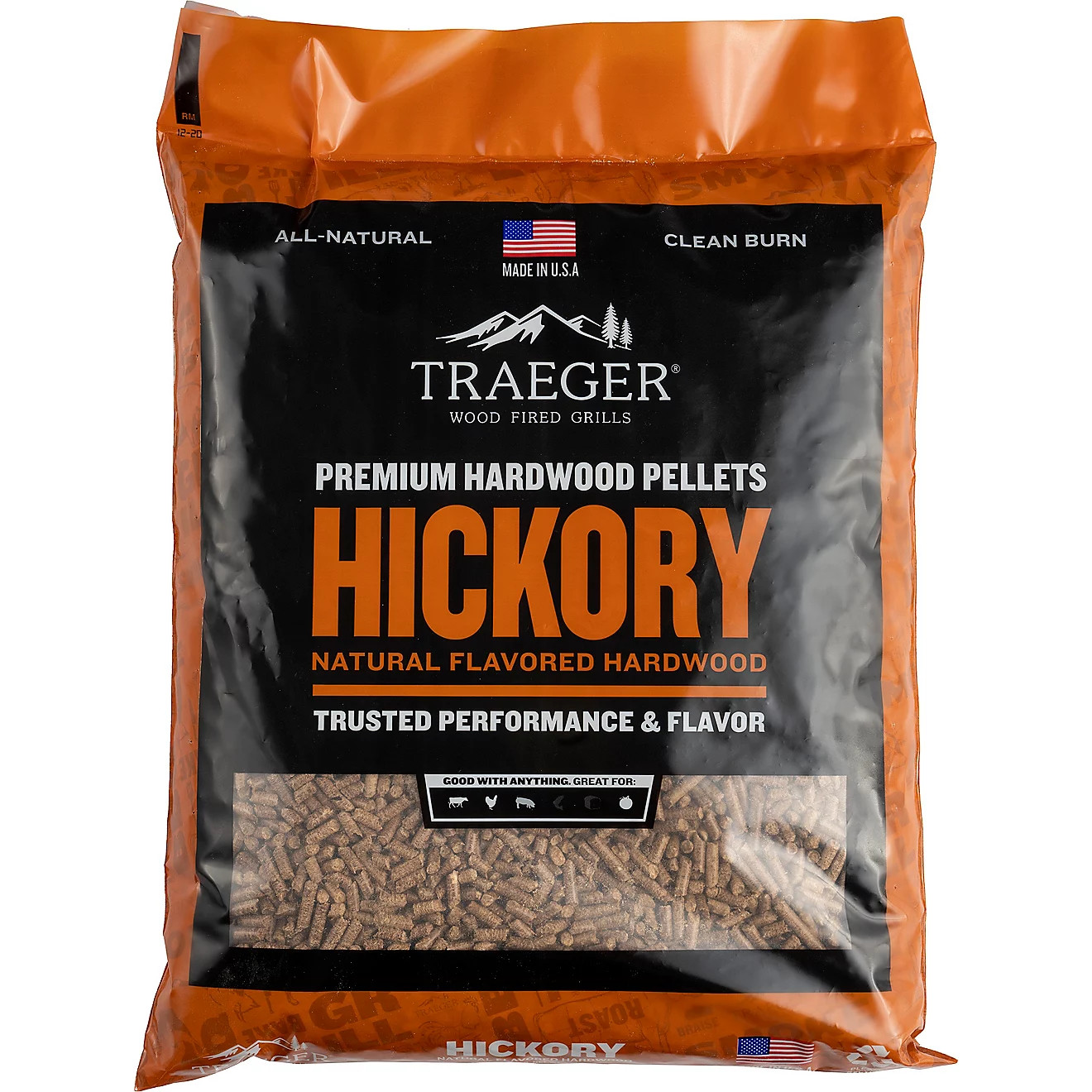 Traeger 20 lb Hickory Barbecue Wood Pellets | Academy | Academy Sports + Outdoors