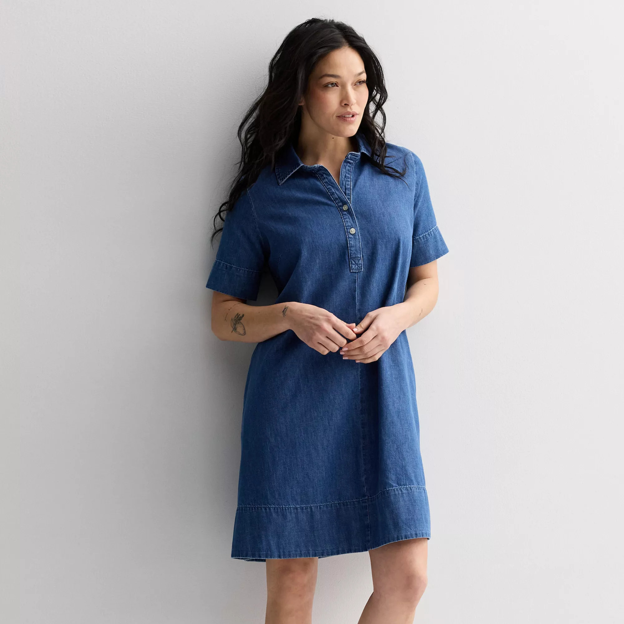Women's Sonoma Goods For Life® Denim Swing Dress | Kohl's