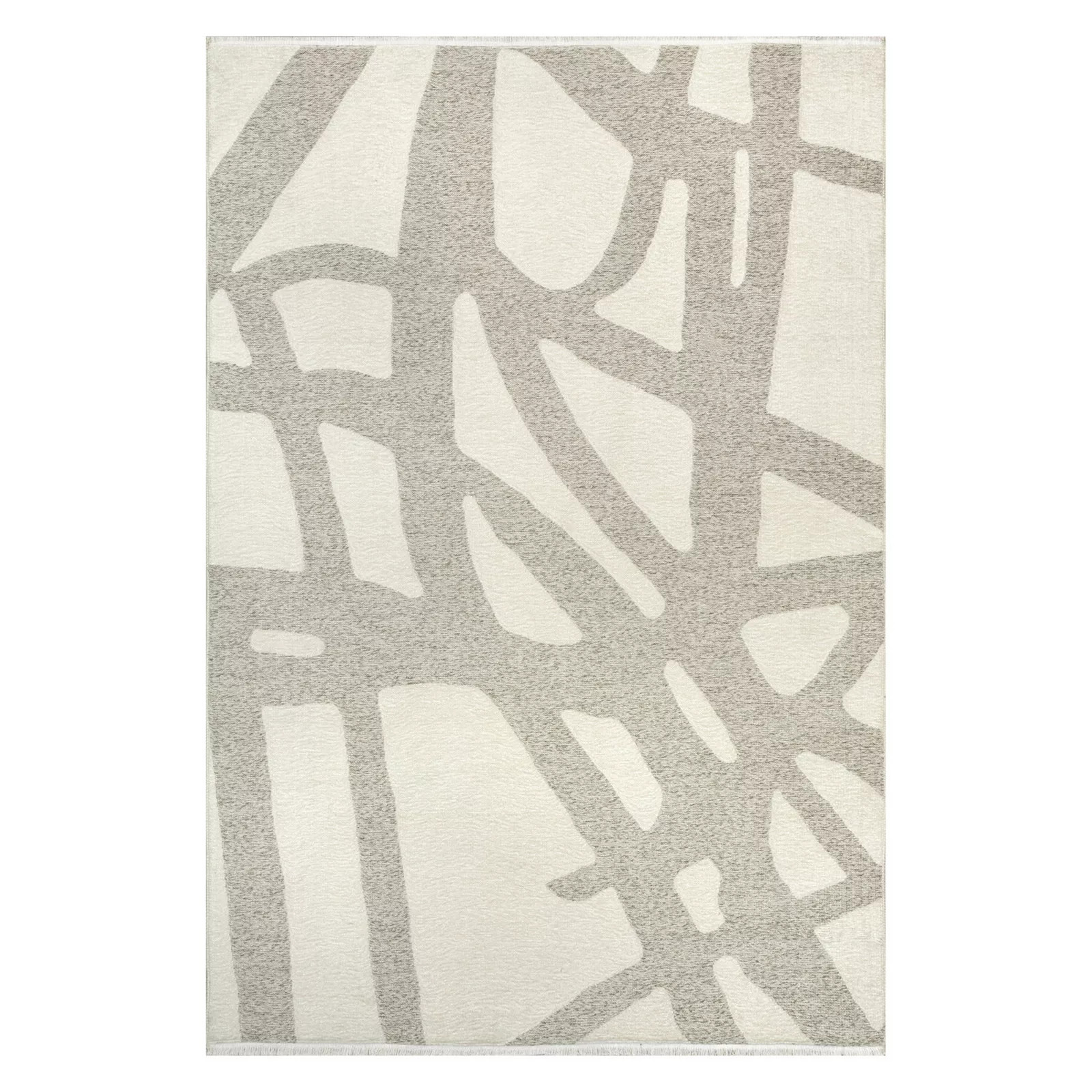 RugsUSA Cream Claude Abstract Fringed Reversible Machine Washable Area Rug, Ivory | Kohl's