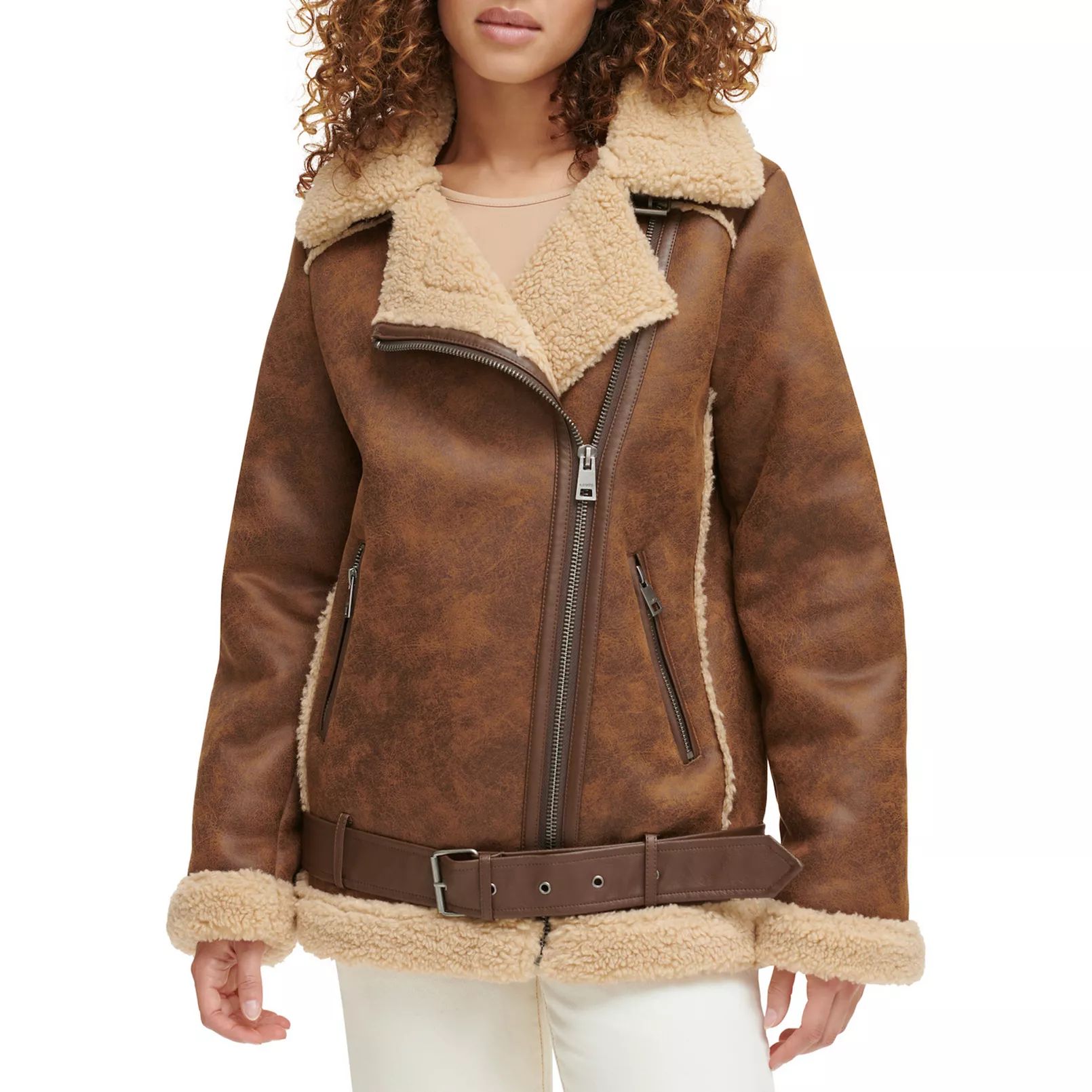 Women's Levi's® Faux Shearling Moto Jacket | Kohl's