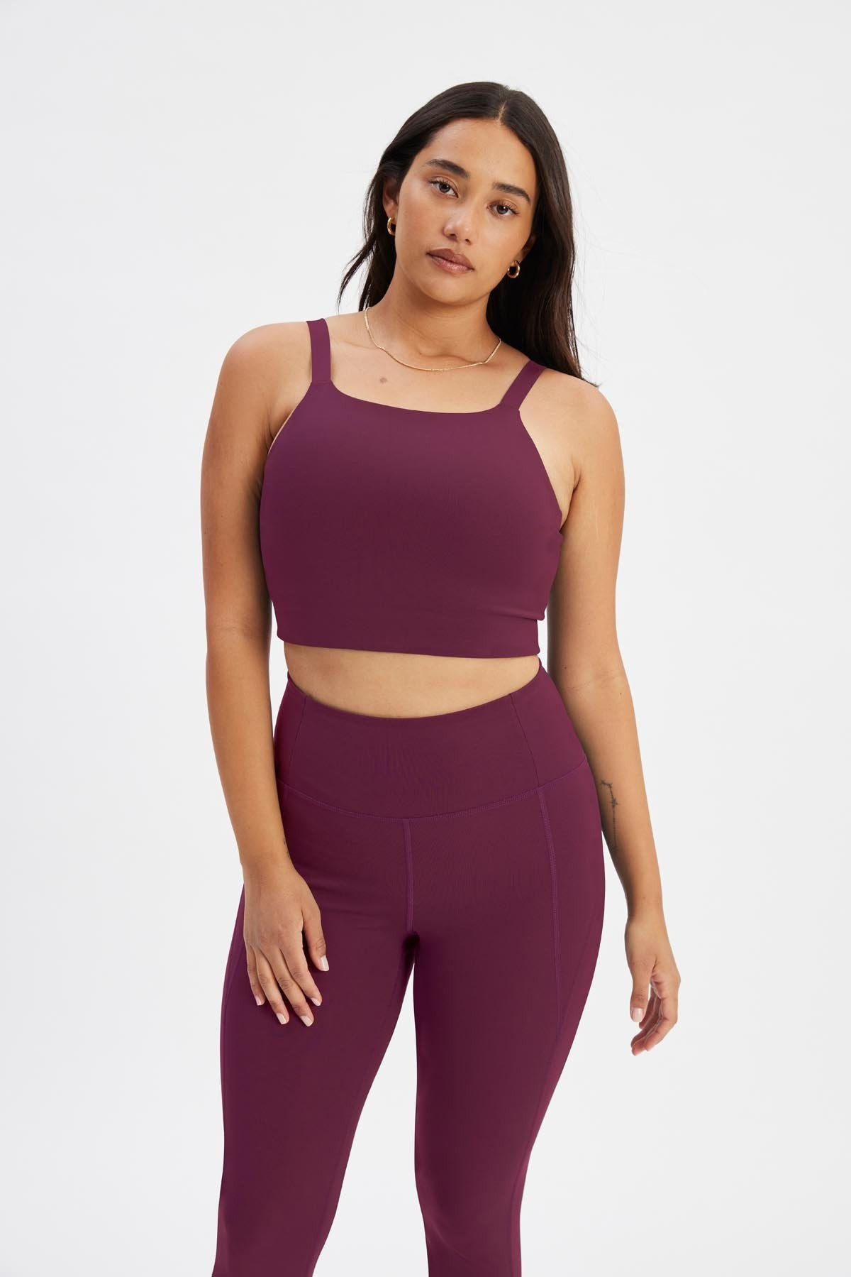 Plum Mia High Neck Bra | Girlfriend Collective