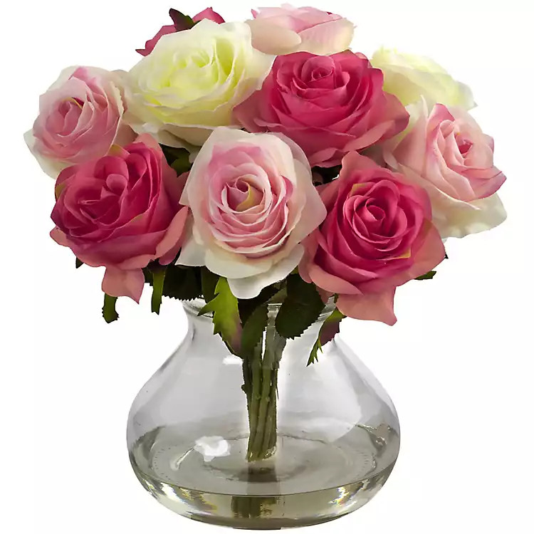 Assorted Roses in Vase Arrangement | Kirkland's Home