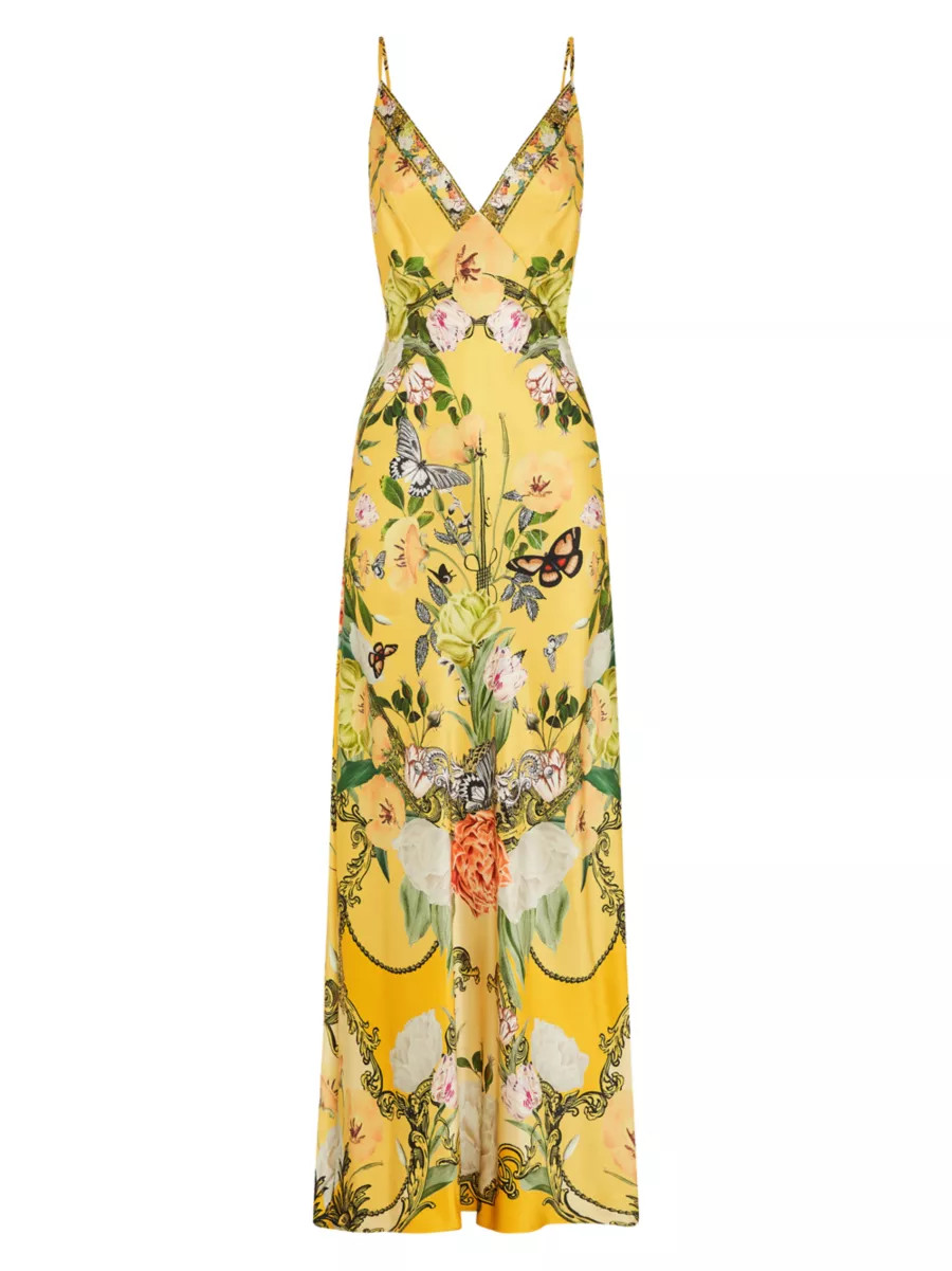Floral Silk Slip Maxi Dress | Saks Fifth Avenue
