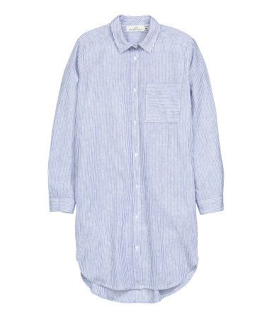 Long Linen-blend Shirt | H&M (US)