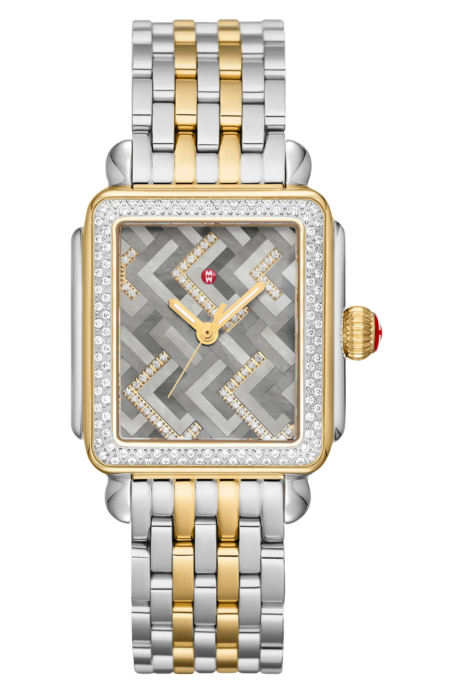 MICHELE Limited Edition Deco Diamond Bracelet Watch, 33mm x 35mm | Nordstrom | Nordstrom