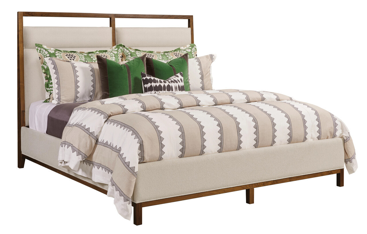 Karis Queen Upholstered Bed In Warm Brunette | 1stopbedrooms