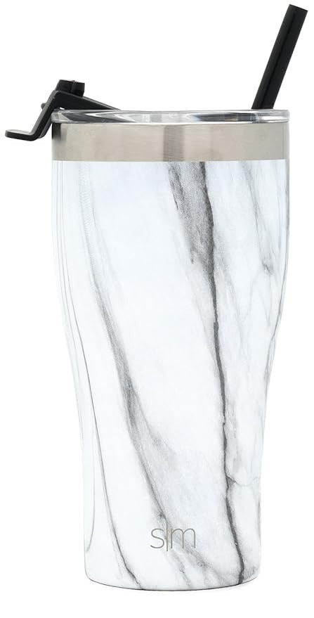 Simple Modern 22oz Slim Cruiser Tumbler with Straw & Closing Lid Travel Mug - Gift Double Wall Va... | Amazon (US)