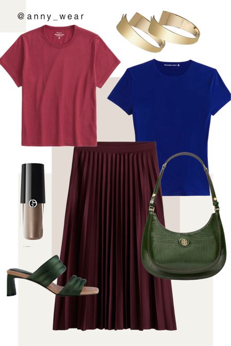 Casual outfits 

Pleated midi skirt 
Brown Pleated Skirt
Burgundy High waist
Green bag
Green sandals 
Crosshatched Leather bag
Blue tee
Red tee 
Gold earrings 
Summer skirt 
Summer tee
tshirt white t shirt oversized t shirt white tshirt graphic t shirt oversized tshirt strapless top t shirt crop top tees womens tees womens graphic tees graphic t shirt graphic tee graphic tee outfit graphic tshirt oversized graphic tee  midi skirt outfit satin midi skirt pleated midi skirt denim midi skirt black midi skirt silk midi skirt Casual spring outfit casual every day outfit errands outfit shopping outfit affordable outfit casual chic casual comfy casual church outfits classy casual cute casual outfit comfy casual cute casual 2024 trends smart casual outfit neutral spring outfit abercrombie outfit coastal grandmother transitional outfit fashion midsize everyday outfits everyday style everyday necklace everyday jewelry most loved over 40 beauty pieces beauty products jewelry gold jewelry silver jewelry earrings necklace bracelet ring hoop earrings workwear style work wear capsule shoes women shoes with jeans shoes for work tote bags luxury bags sale alerts nordstrom finds spring fashion summer fridays summer looks fall outfit inspo winter outfits teacher ootd work ootd city break city street styles trendy curvy 40 and over styles daily outfits daily look sunday outfit dailylook sunday brunch photoshoot outfits nordstrom outfits nordstrom sale nordstrom shoes revolve jeans revolve sale mango outfits mango jacket mango sweater mango blazer affordable fashion affordable workwear casual chic casual comfy cute casual outfit comfy casual cute casual casual office outfits trendy outfit trendy work outfits 2024 outfits

#LTKstyletip #LTKbeauty #LTKU #LTKshoecrush #LTKitbag 



#LTKWorkwear #LTKSummerSales #LTKFindsUnder100