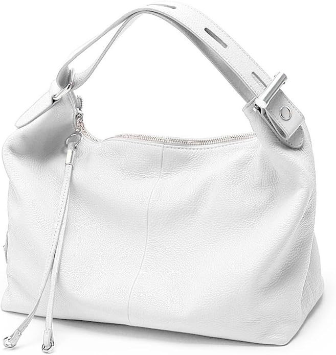 zency 6 Colors Fashion 100% Real Genuine Leather Women Shoulder Bag Handbag Lady Casual Tote | Amazon (US)