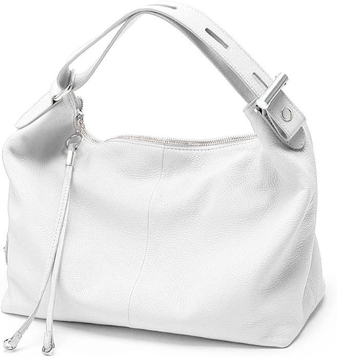 zency 6 Colors Fashion 100% Real Genuine Leather Women Shoulder Bag Handbag Lady Casual Tote | Amazon (US)