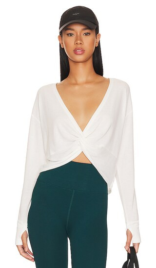 Reversible Twist Front Top in Stone | Revolve Clothing (Global)