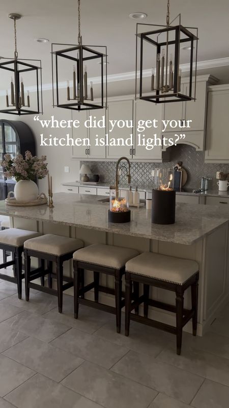 My number one asked question for sure! My exact lights are no longer available, but I did find a very similar option! Linking all similar pendant lights here!

Kitchen lights, pendant lights, island, lights, oversized pendant light, transitional lighting, chandelier

#LTKVideo #LTKHome