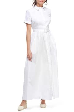 Danielle Stretch Cotton Maxi Shirtdress | Nordstrom