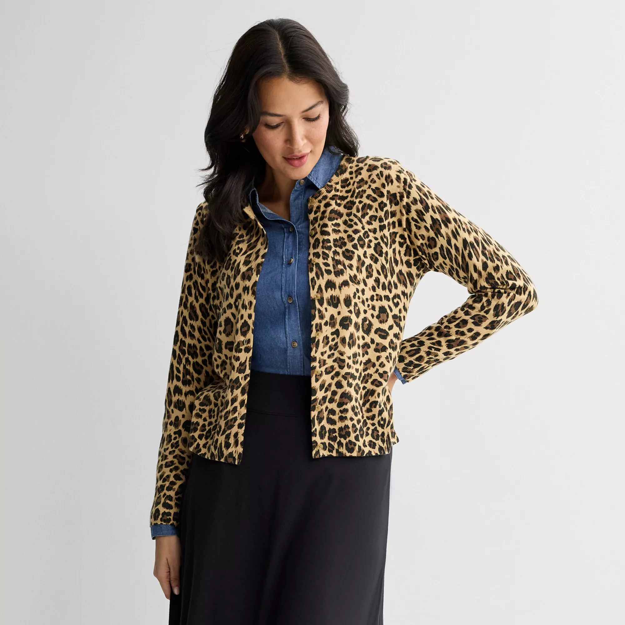 Women's Croft & Barrow\u00ae Extra Soft Classic Cable Knit Cardigan | Kohl's