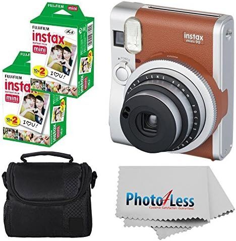 Fujifilm INSTAX Mini 90 Neo Classic Instant Camera (Brown) With 2x Fujifilm Instax Mini 20 Pack I... | Amazon (US)