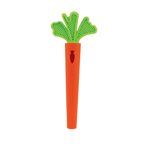 Nuby Silicone Carrot Tube Teether - Baby Teething Toy - Massaging Bristles for Sore Gums - 3+ Months - Toddler Easter Basket Stuffer | Amazon (US)