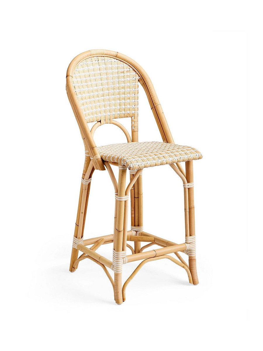 Riviera Étoile Rattan Counter Stool | Serena and Lily