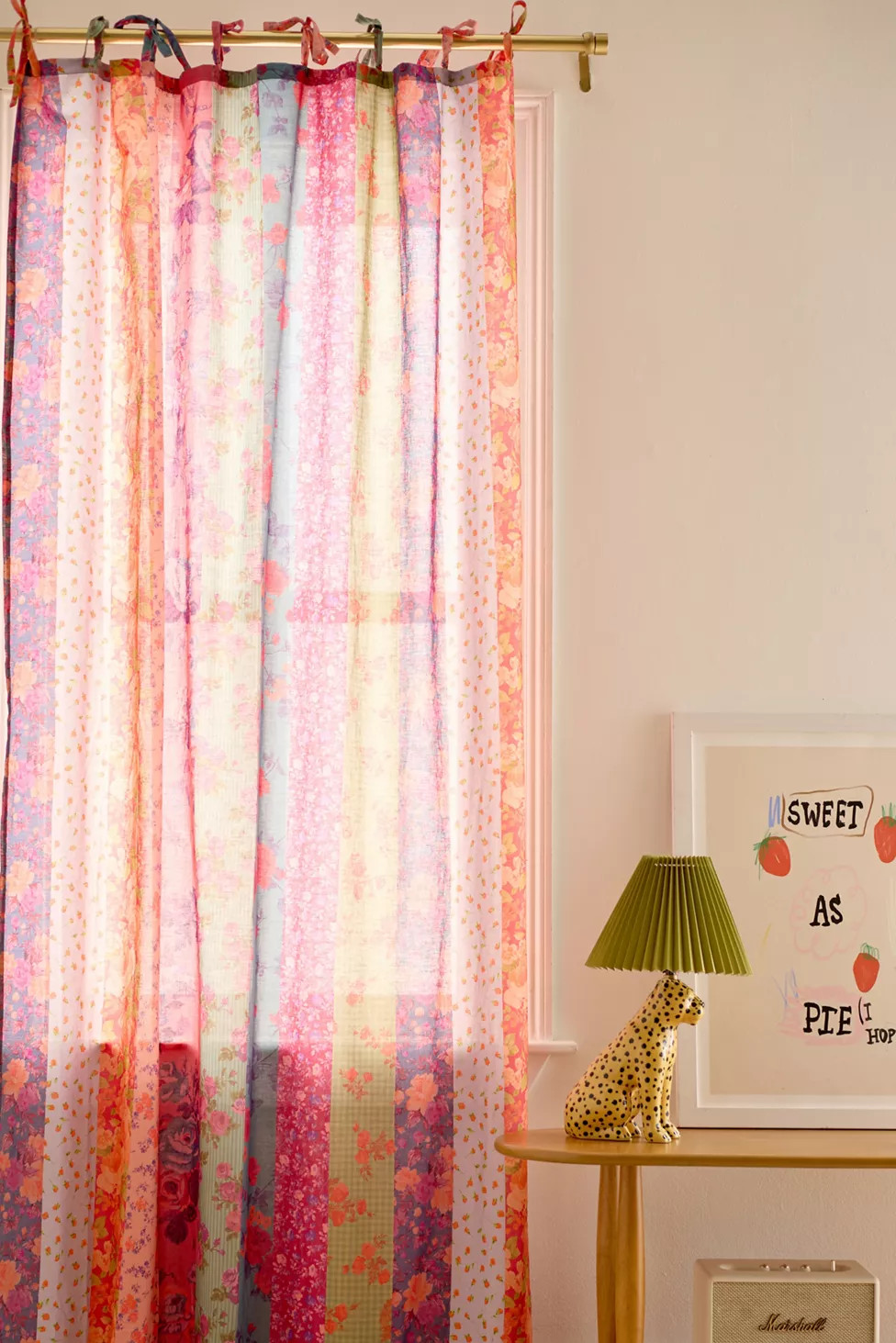 Willa Rose Floral Striped Window Panel | Urban Outfitters (US and RoW)