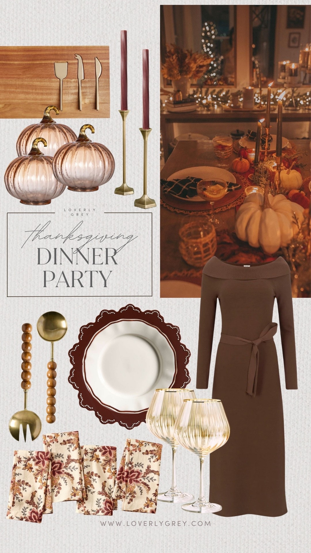 Save this for your Thanksgiving dinner party inspo ✨ these tablescape pieces are perfect for Friendsgiving, family Thanksgiving, or any dinner party you plan this fall! 

Loverly Grey, Thanksgiving dinner party inspo, Friendsgiving dinner party inspo, fall dinner party inspo, Thanksgiving tablescape, Thanksgiving outfit ideas, Thanksgiving dress, sweater dress 

#LTKParties #LTKHoliday #LTKHome