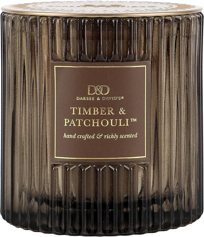 Darsee & David's, Timber & Patchouli Ribbed Candle, 10 Ounces | Amazon (US)