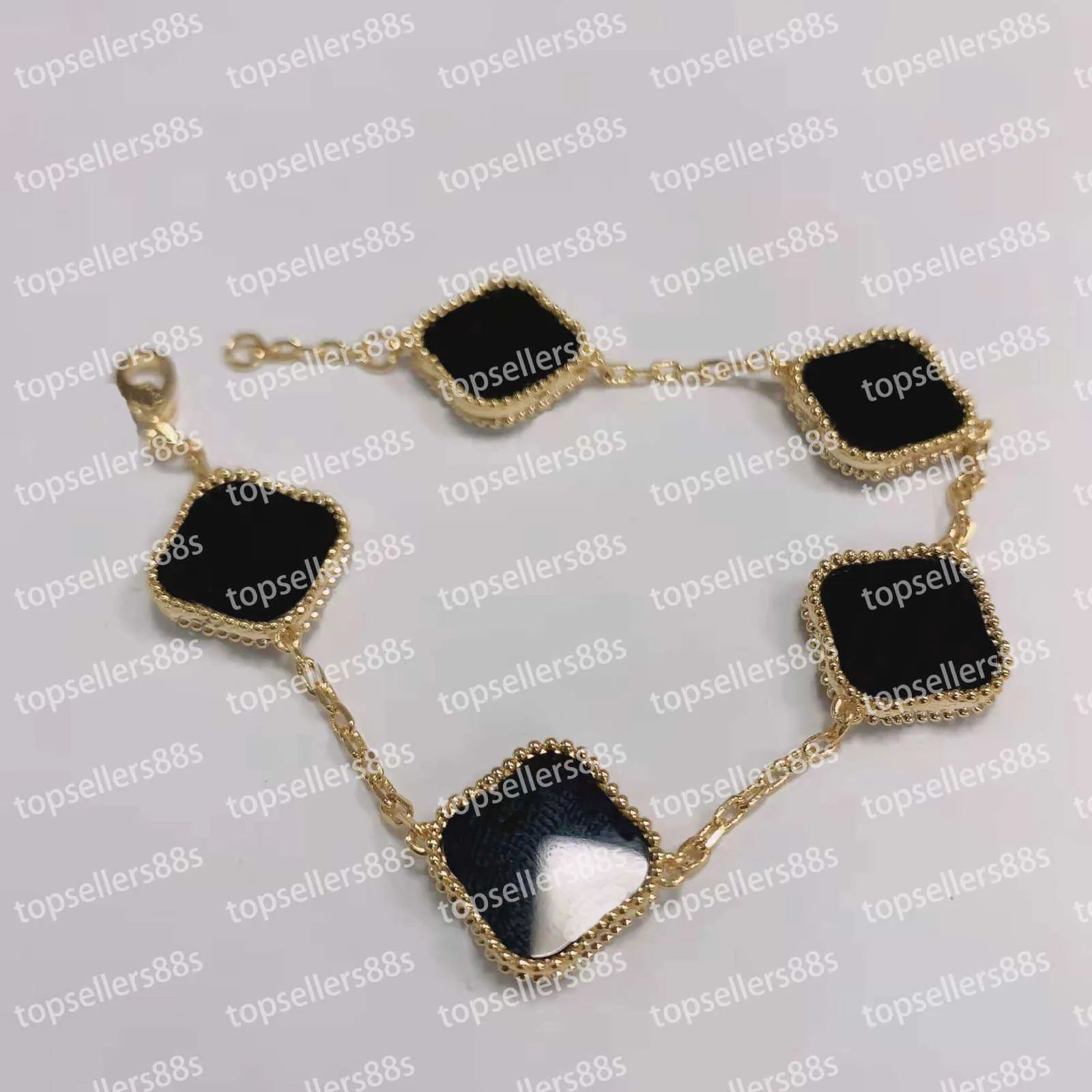 Classic Fashion Charm Bracelets 4Four Leaf Clover Designer Jewelry 18K Gold Bangle bracelet for w... | DHGate