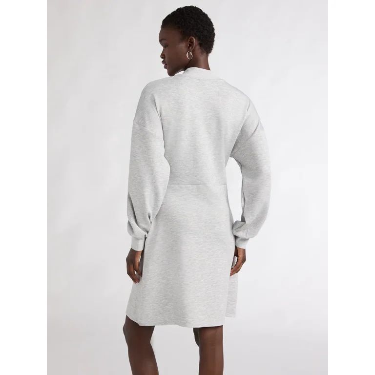 Scoop Women’s Ultimate ScubaKnit Zip Front Mini Dress, Sizes XS-XXL | Walmart (US)