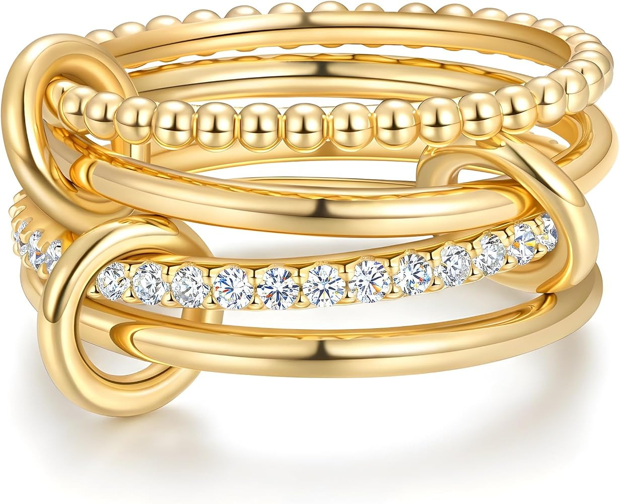 14K Gold Moissanite Spinelli Rings for Women | Amazon (US)