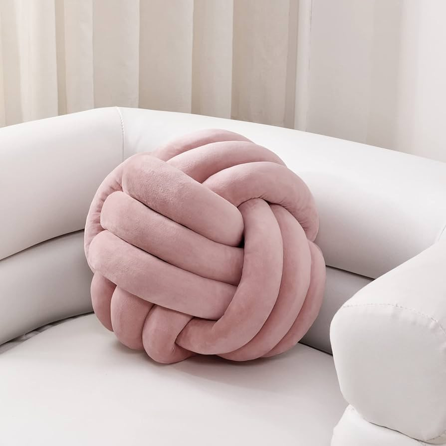 Sioloc Soft Knot Ball Pillows,Round Throw Pillow Cushion Home Decoration Plush Pillow,Throw Knott... | Amazon (US)