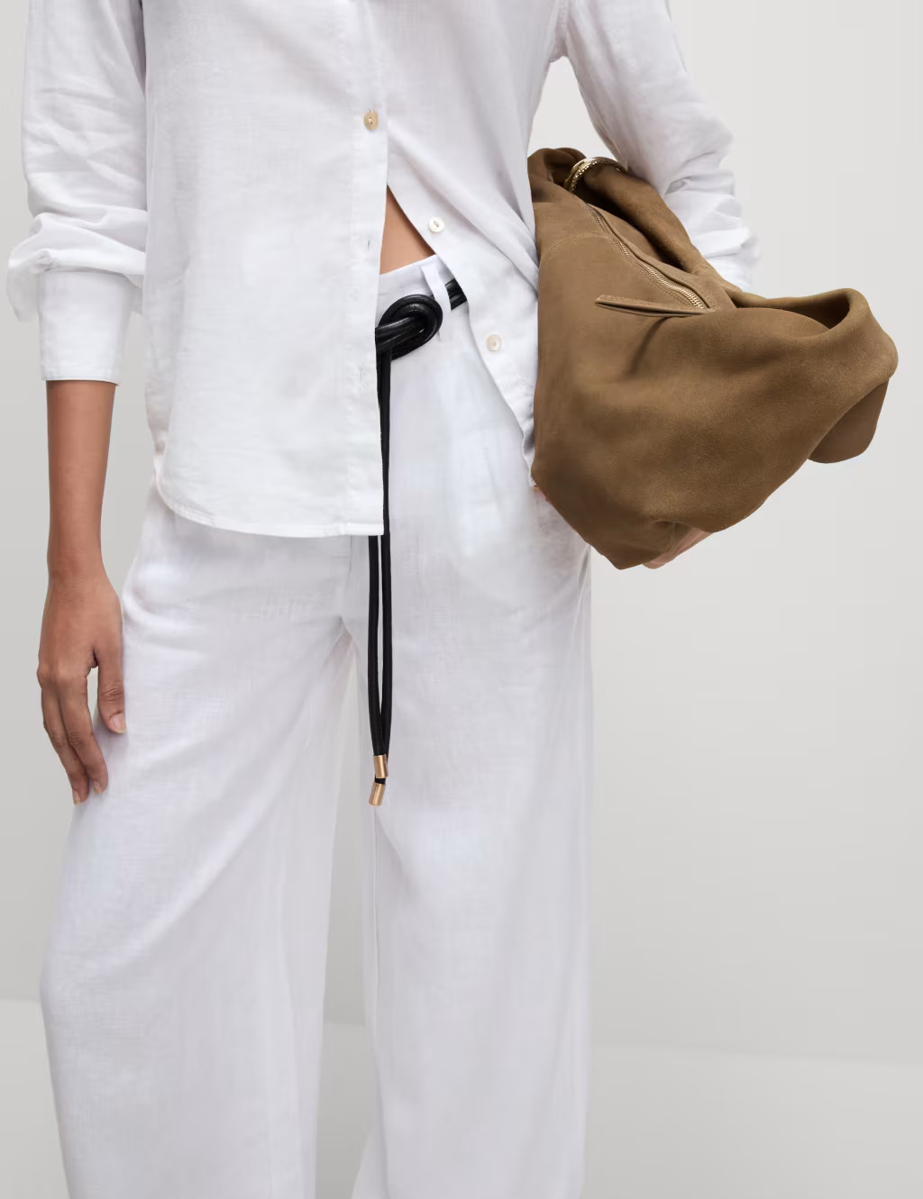 Pure Linen Wide Leg Trousers | Marks & Spencer (UK)