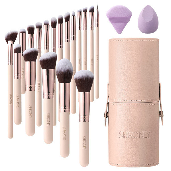 Livingandhome 18pcs Professional Makeup Brush Set Nude Pink | Superdrug