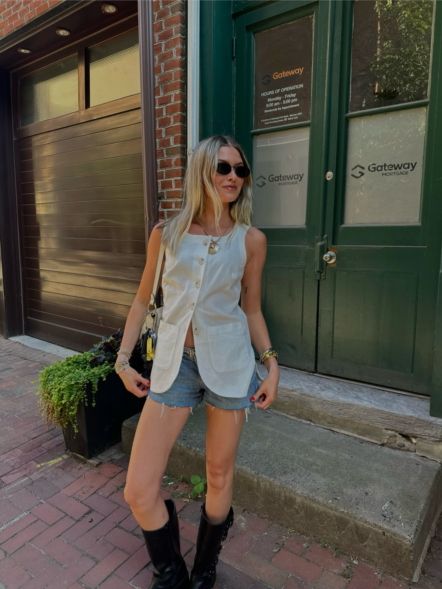 top: size XS from anthropologie 
shorts: jeans i cut 
