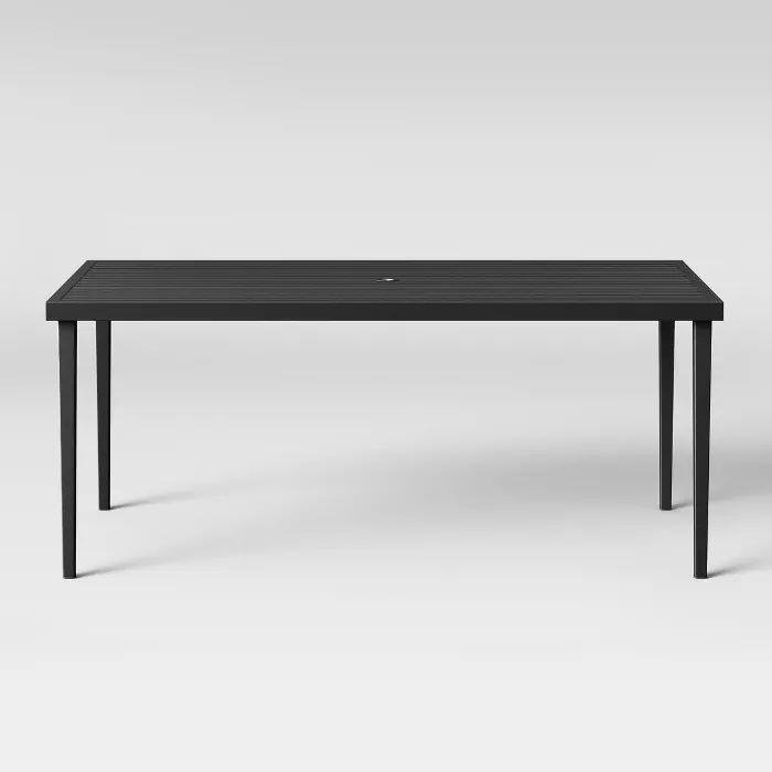 Fairmont Rectangle Steel Patio Dining Table Black - Threshold&#8482; | Target