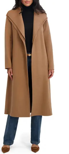 Elliot Tie Waist Wool Blend Coat | Nordstrom Rack