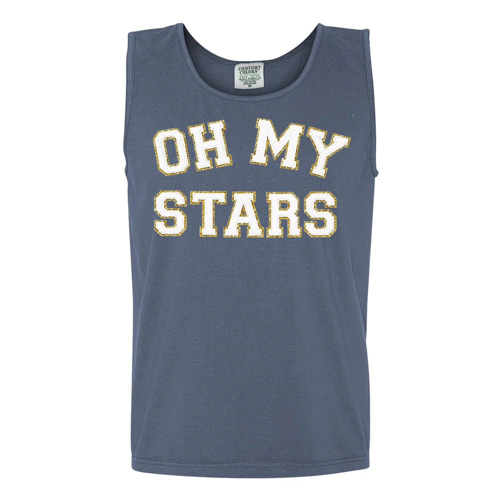 Oh My Stars Letter Patch Tank Top | United Monograms