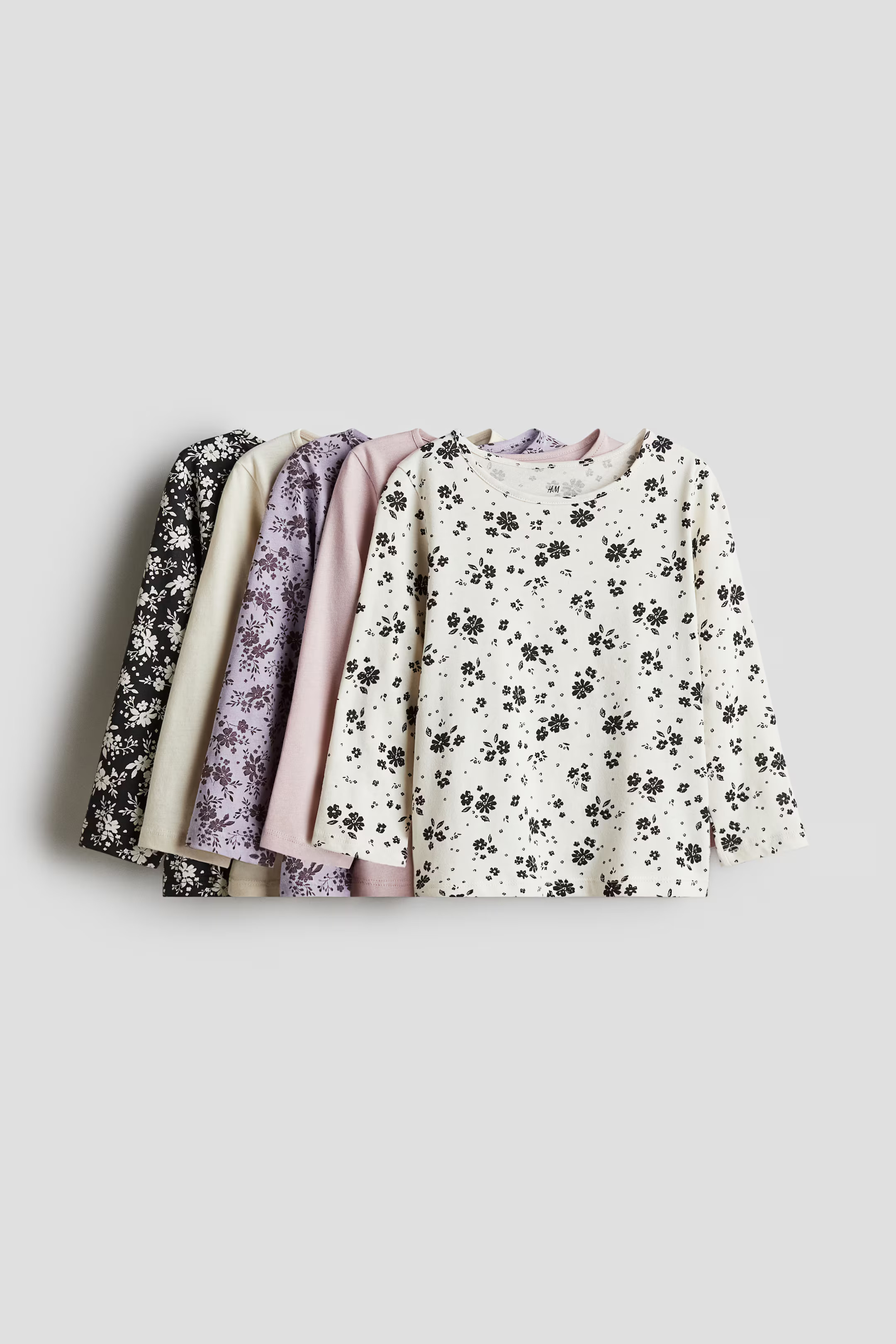 5-pack Long-sleeved Cotton Tops | H&M (US + CA)