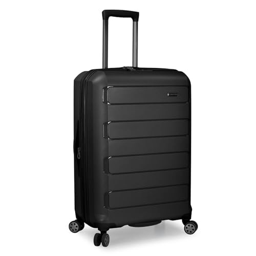 Traveler's Choice Pagosa Indestructible Hardshell Expandable Spinner Luggage, Black, Check-in Only | Amazon (US)