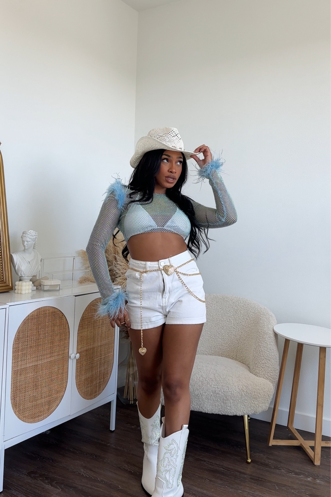 Festival Outfit Idea | Coachella Outfit Ideas | Blue and White Outfit Ideas for Black Women.

#LTKSeasonal #LTKFestival #LTKstyletip