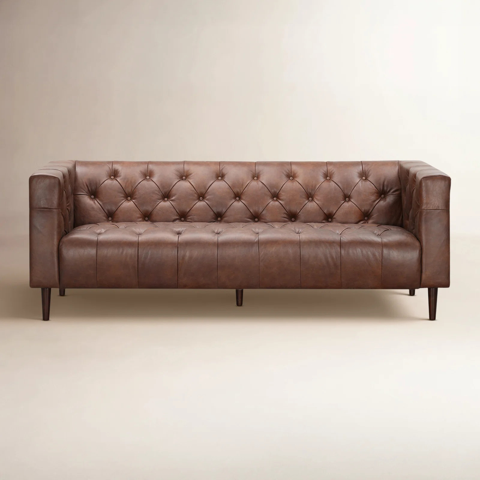 Cornelia 84'' Leather Sofa | Joss & Main