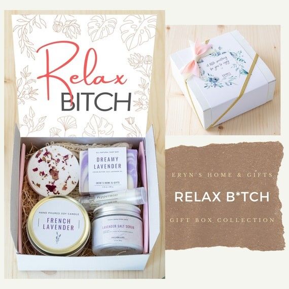Relax B*tch Gift Box, Stress Relief Gift Basket, Anxiety Gift, Stress Care Package, Nurse Care Pa... | Etsy (CAD)