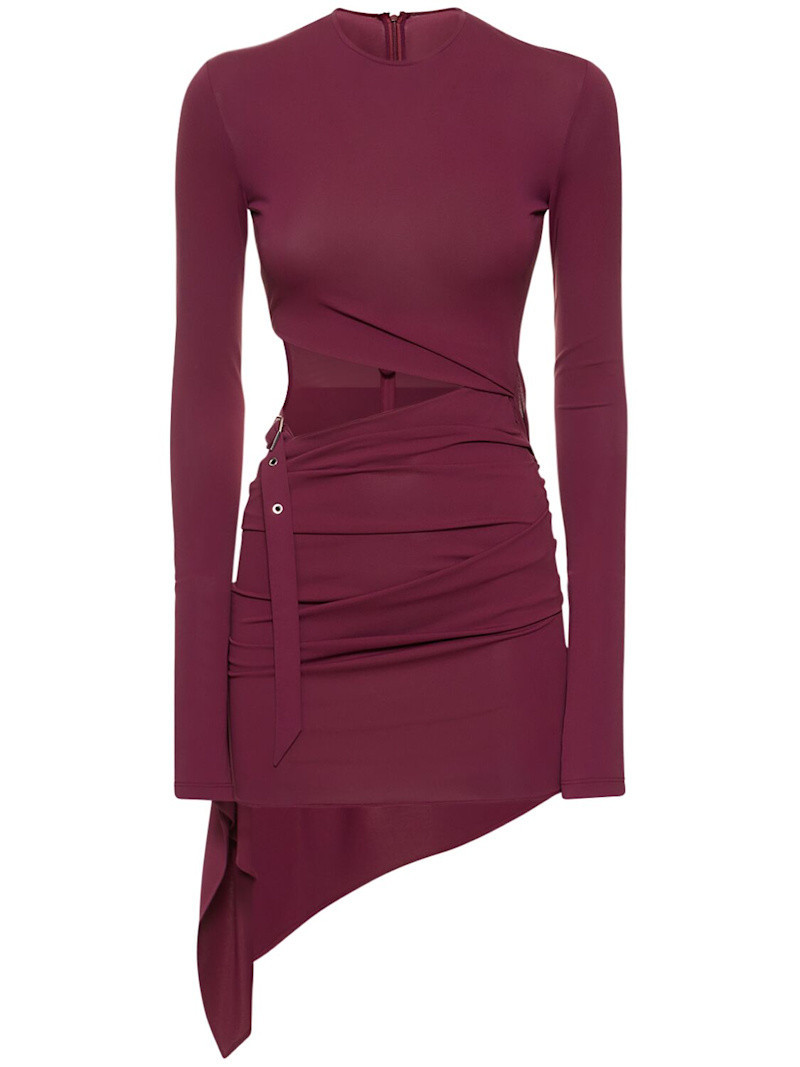 Stretch jersey cutout l/s mini dress | Luisaviaroma