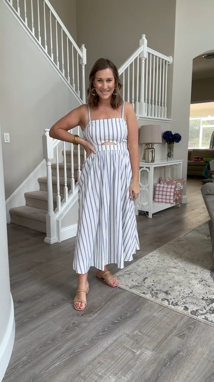 Loving this striped dress for Spring/summer!!💙 layer with a Jean jacket for those cooler spring prints!

Spring fashion, spring outfit, beach vacation outfit, resort wear

#LTKootd #LTKSeasonal #LTKMidsize