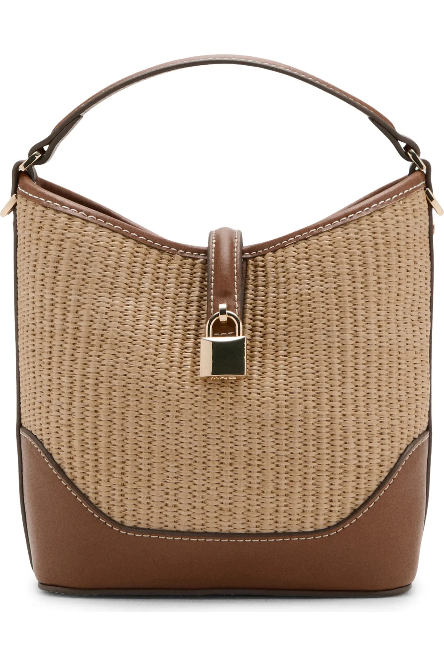 Contrasting Canvas & Faux Leather Bucket Bag (Women) | Nordstrom | Nordstrom