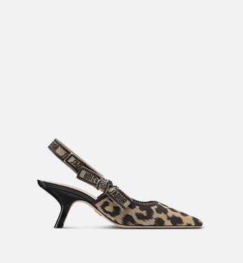 J'Adior Slingback Pump Beige Multicolor Mizza Embroidered Cotton | DIOR | Dior Beauty (US)