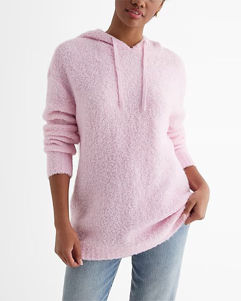 Boucle Hooded Tunic Sweater | Express (Pmt Risk)