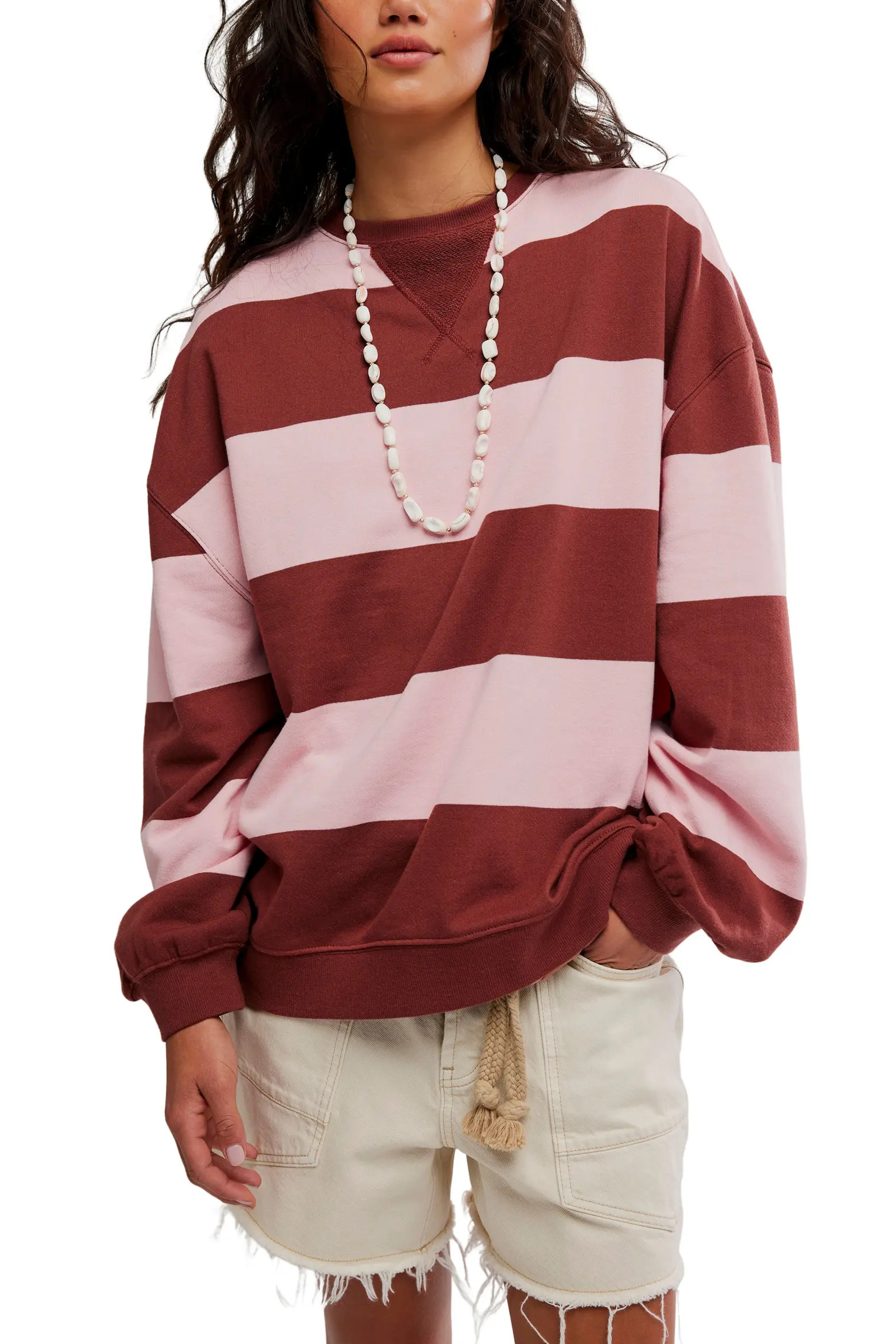 Oversize Stripe Sweatshirt (Women) | Nordstrom | Nordstrom