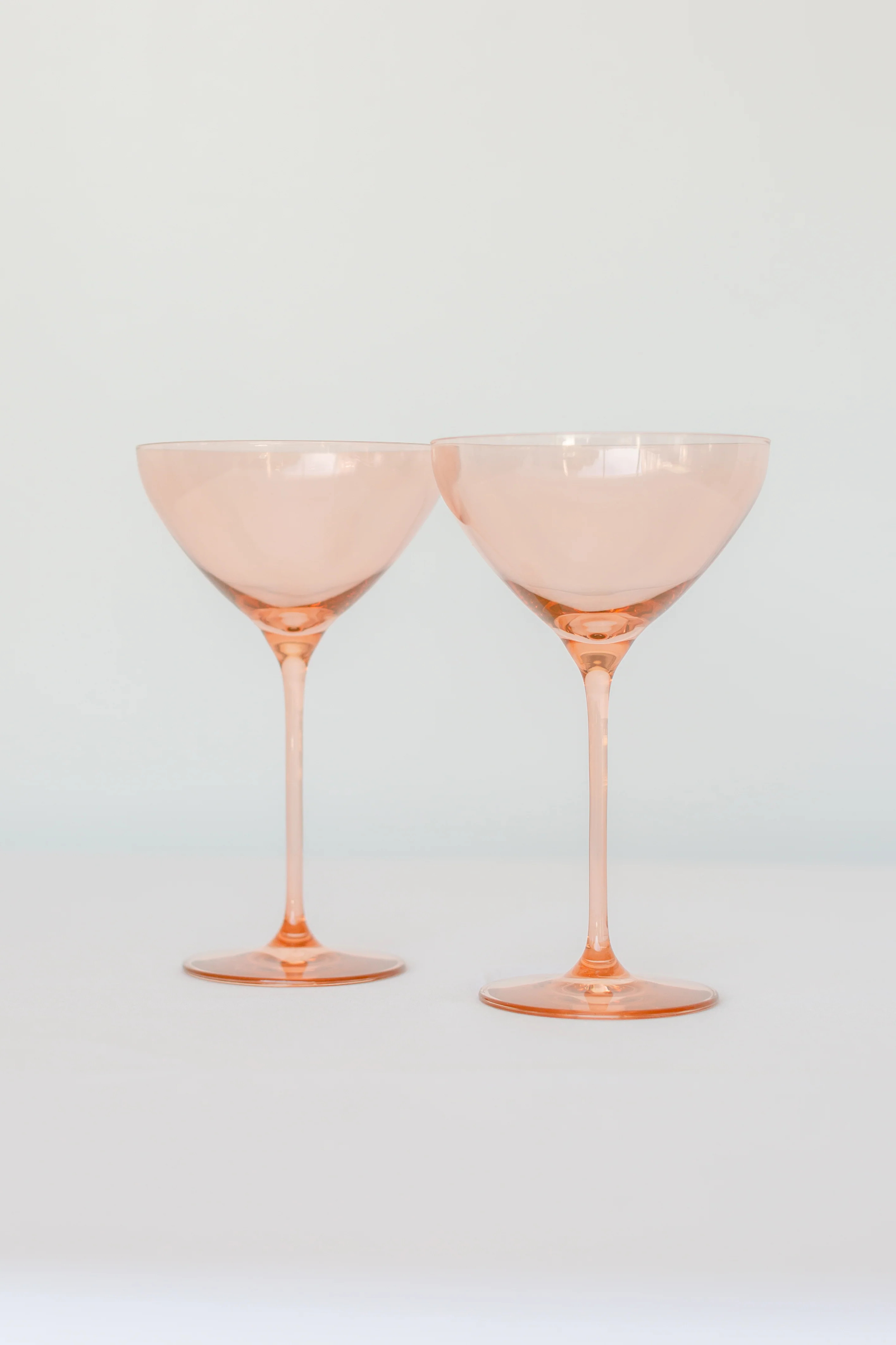 Estelle Colored Martini Glass - Set of 2 {Blush Pink} | Estelle Colored Glass