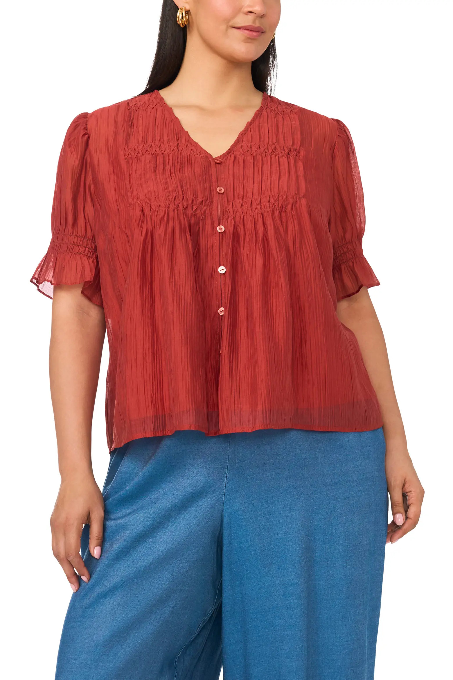 Pleated Ruffle Top (Women) | Nordstrom | Nordstrom
