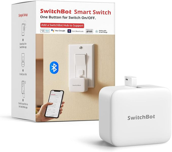 Switchbot Smart Switch Button Pusher (Bluetooth) – Fingerbot for Rocker Switch/One-Way Buttons,... | Amazon (US)