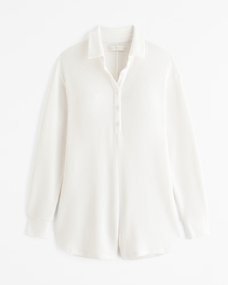 Long-Sleeve Henley Romper | Abercrombie & Fitch (US)